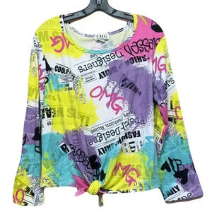 TMG  size 1X long -sleeved, cropped tee shirt